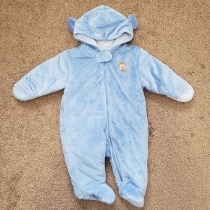 Child of mine baby boy velboa snowsuit pram